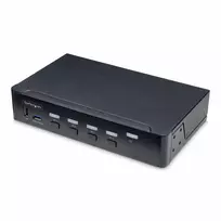 StarTech.com 4 prievadų DisplayPort KVM jungiklis, vienas 4K 60Hz monitorius, 6 USB prievadai, mygtukų ir klavišų perjungimas, DisplayPort 1.2, nepriklausomas nuo OS, atitinka TAA