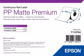 Matiniai lipdukų lapai Epson PP Matte Label Premium 7113704 A4 100 lapų