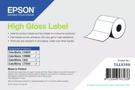 Epson lipdukai 102 × 152 mm blizgūs lakštai, MPN 7113755, tinkami etikečių spausdintuvams