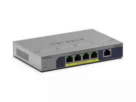 NETGEAR GS105PP nevaldomas Gigabit Ethernet (10/100/1000) maitinimas per Ethernet (PoE) stalinis / montuojamas ant sienos pilkas