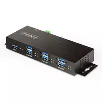 StarTech.com 5G7AINDRM-USB-A-HUB valdomas USB 3.2 Gen 1 (3.1 Gen 1) 7 prievadų USB centras, 5000Mbit/s, juodas