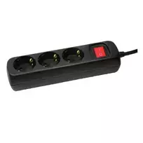Prailginimo laidas LogiLink LPS206B 1,4 m 3 kištukiniai lizdai juodas