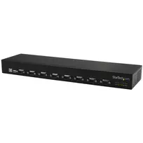 StarTech.com 8 prievadų USB į RS232 adapterio šakotuvas, USB 2.0, juodas, aliuminis, 36 W, 100-240 V