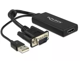 Laidas DeLOCK 0,25 m VGA+USB2.0-A / HDMI