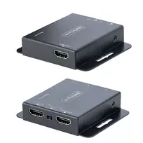 „StarTech.com“ 4K HDMI prailgintuvas per CAT6/CAT5 eterneto kabelį, 4K 30Hz arba 1080p 60Hz vaizdo prailgintuvas, HDMI per eterneto kabelį, HDMI siųstuvas ir imtuvas su IR nuotolinio valdymo pultu