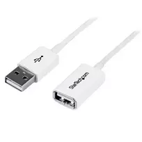 StarTech.com 1 m baltas USB 2.0 ilginimo kabelis A-A (kištukas / lizdas)