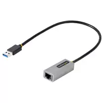 StarTech.com USB 3.0 į Gigabit Ethernet tinklo adapteris - 10/100/1000Mbps, USB į RJ45, USB 3.0 į LAN adapteris, USB 3.0 Ethernet adapteris (GbE), 11 colių integruotas kabelis, tvarkyklių diegimo nereikia