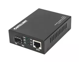 Intellinet 10GBase-T į 10GBase-R medijos keitiklis, 1 x 10GB SFP+ lizdas, 1 x 10GB RJ45 prievadas
