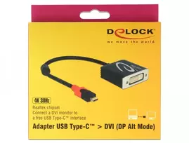 DeLOCK 61213 USB Type-C į DVI vaizdo adapteris 0,2 m juodas
