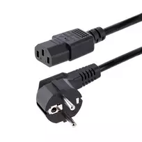 StarTech.com 1m maitinimo laidas, 18AWG, EU Schuko į C13, 250V 10A, juodas