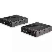 StarTech.com HDMI KVM prailgintuvas per IP tinklą – 4K 30Hz HDMI 2.0 ir USB per IP LAN arba Cat5e/Cat6 Ethernet kabeliu (100m/330ft) – Nuotolinio KVM jungiklio/konsolės siųstuvas-imtuvas rinkinys