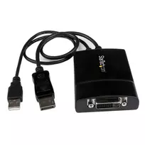 StarTech.com DisplayPort į DVI Dual Link aktyvus adapteris - DisplayPort į DVI-D vaizdo keitiklis 2560x1600 60Hz - DP 1.2 į DVI monitorių - USB maitinimas - Užfiksuojanti DP jungtis