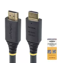 StarTech.com 15 m aktyvus aukštos spartos HDMI kabelis, 4K 60Hz/1440p 144Hz, HDR10/HDCP 2.2/ARC, 18Gbps, UHD HDMI 2.0 laidas televizoriui/monitoriui/ekranui, TPE apvalkalas