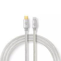Lightning laidas Nedis CCTB39650AL10 1 m aliumininis USB-C