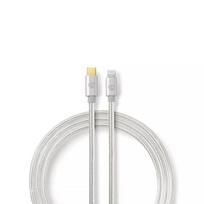Lightning laidas Nedis CCTB39650AL20 2m USB-C aliuminis