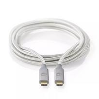 USB C laidas Nedis CCTB64020AL20 USB4 Gen 2x2 2 m sidabrinis