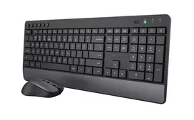 Trust Trezo belaidis klaviatūros ir pelės rinkinys RF QWERTZ vokiškas juodas