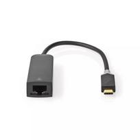 Nedis USB tinklo adapteris CCBW64952AT02, USB Type-C į Ethernet, 1000Mbit/s, juodas
