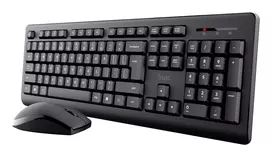 Trust Primo belaidis klaviatūros ir pelės rinkinys RF, QWERTZ vokiškas, juodas