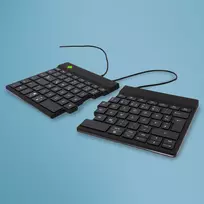 Ergonominė klaviatūra R-Go Tools Split Break v2 su pertraukų programine įranga, išskirta klaviatūra, QWERTZ (DE), laidinė, juoda