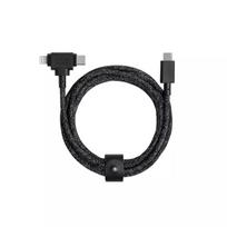 USB laidas Native Union Belt Cable Duo 1,5 m USB‑C į USB‑C/Lightning juodas