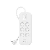 Maitinimo juosta Belkin Connect balta 6 rozetės 2 m 650 J