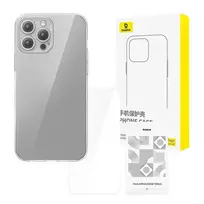 Dėklas Clear Case Baseus iPhone 15 Pro + grūdintas stiklas