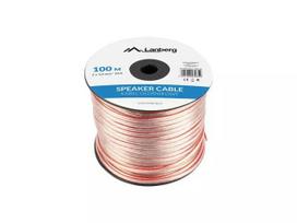 Garsiakalbio kabelis LANBERG SC-2X10-10CC-1000-TR 2x1,0 mm² 100 m permatomas