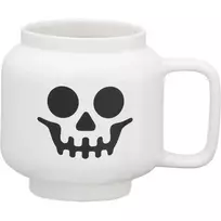 LEGO Kaffeetasse SKELETON, 255 ml, weiß, im Karton aus Keramik, in Form des LEGO Minifiguren-Kopfes, - 1 Stück