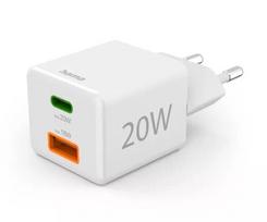 Hama 00201991 greitasis sieninis USB-C ir USB-A įkroviklis 20 W baltas