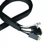 LogiLink KAB0083 laidų apvalkalas su užtrauktuku, 50 mm, 5 m, juodas