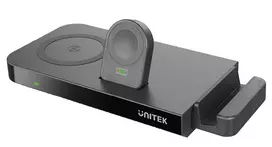 UNITEK MagMighty Combo 5 – 5 viename belaidis įkroviklis (telefonui, laikrodžiui, ausinėms) juodas