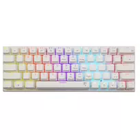 Mechaninė klaviatūra White Shark Wakizashi-2 US Red Switch, TKL be skaičių bloko, balta