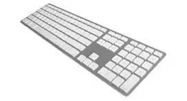 Klaviatūra Matias Mac Silver FK418BTS-UK – kompaktiška, USB laidinė