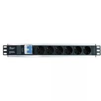 Techly I-CASE STRIP-16SH maitinimo skirstytuvas (PDU) 6 lizdai 1.5U juodas, sidabrinis