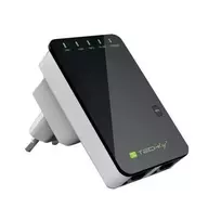 Techly I-WL-REPEATER2 (301078) belaidis mini maršrutizatorius / kartotuvas 300N, įkišamas į sieninį lizdą, Wi-Fi 4 (802.11n), 2,4 GHz, 300Mbps