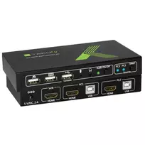 Techly 2x1 USB HDMI KVM jungiklis 4Kx2K IDATA KVM-HDMI2U juodas