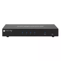 Techly IDATA DP-KVM4 KVM jungiklis 4x1, DisplayPort, USB, montuojamas į stelažą, juodas