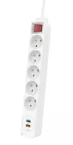 Hama 44133758 ilgintuvas 1,4 m 5 kištukinių lizdų Baltas