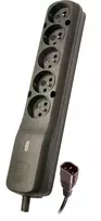 Prailginimo laidas LESTAR LZ-530, 1,5 m, 5 kištukinių lizdų (E tipas), juodas, su jungikliu