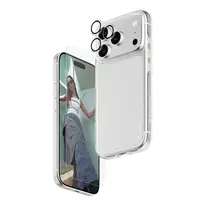PanzerGlass 3-in-1 Combo Bundle iPhone 17 Pro CR40572 — apsauginis stiklas ekranui, fotoaparato dangtelis ir dėklas