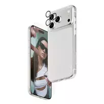 PanzerGlass 3 viename apsauginis komplektas iPhone 17 Pro Max: stiklas, dėklas ir kameros apsauga CR60725