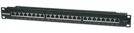 Intellinet Patch Panel Cat6 FTP 24 prievadai 1U ekranuotas 90° viršutinis Punch-Down blokas juodas