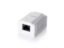Equip 1-Port Cat.5e paviršinė montavimo dėžutė, RJ-45, 5e, balta, 39 mm, 29,5 mm, 54 mm