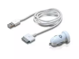 Conceptronic automobilinis planšetinio kompiuterio įkroviklis 2A, „Apple“, cigarečių degtukas, 5 V, baltas