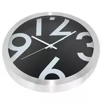 NXT laikrodis 13803 Dideli skaičiai, Ø35 cm, sieninis, juodas