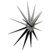 NeXtime Nova sieninis laikrodis 3051zi, Ø50 cm, juodas/sidabrinis
