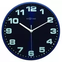 NeXtime klok Dash Blue 3053bl, 35 cm skersmens, sieninis, mėlynas