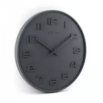 NeXtime 3096GS - Sieninis laikrodis - kvarcinis - apvalus - pilkas - medinis - suaugusiems