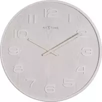 NeXtime 3096WI – Sieninis laikrodis – kvarcinis – apvalus – baltas – medinis – mediena
